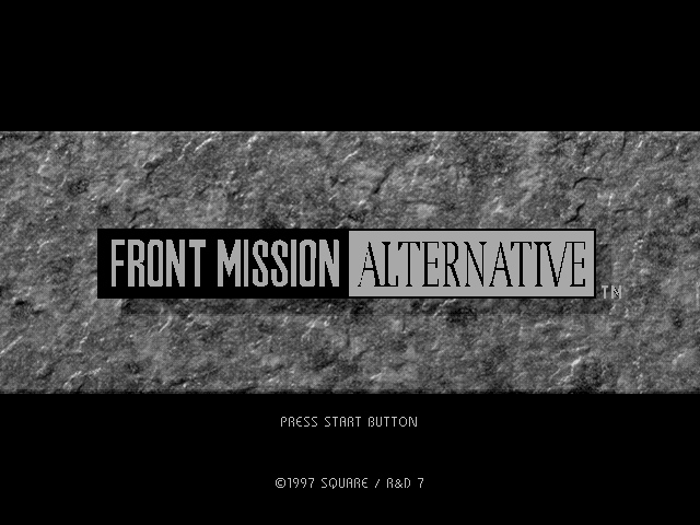 Front Mission Alternative title screen for Playstation